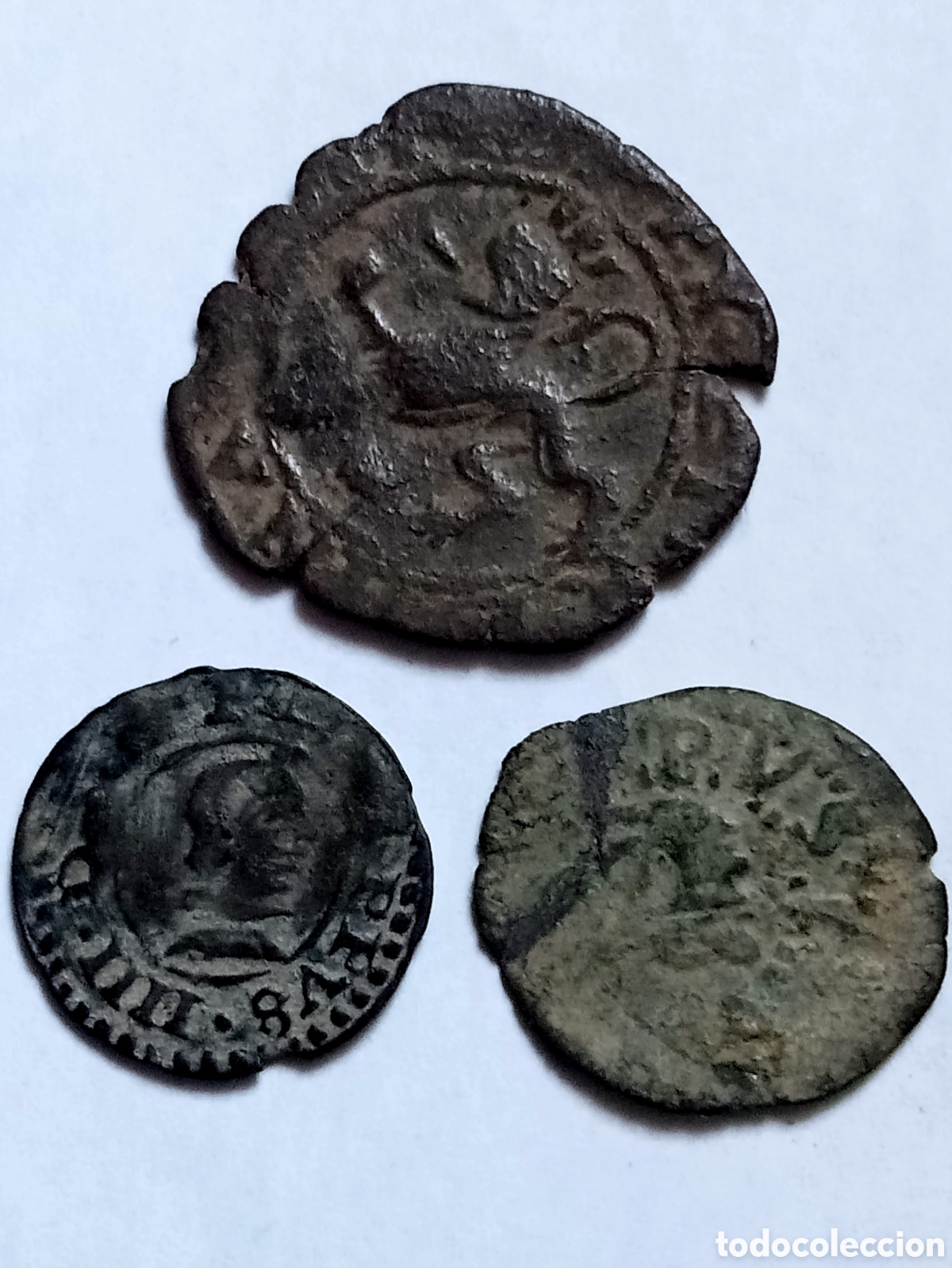 Monedas de Espa&ntilde;a: REYES CATOLICOS (1)-FELIPE IV (2)-SIGLO XVI-XVII