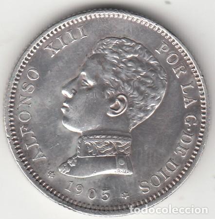 Monedas de Espa&ntilde;a: ESPA&Ntilde;A - 2 PESETAS DE PLATA DE 1905 DE ALFONSO XIII MUY BONITA