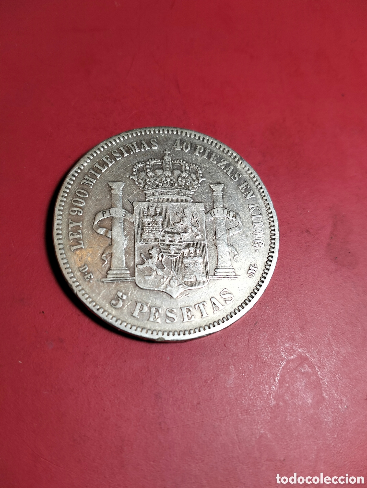 Monedas de Espa&ntilde;a: 1875*-*75 Alfonso XII. 5 Pesetas. D.E.M. - Foto 2