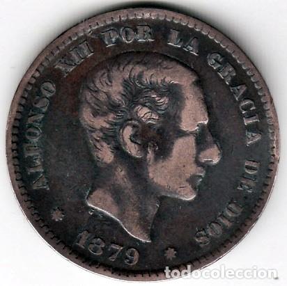 Monedas de Espa&ntilde;a: ESPA&Ntilde;A - 5 CENTIMOS DE COBRE DE 1879 - ALFONSO XII