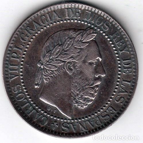 Moedas de Espanha: ESPA&Ntilde;A - 10 CENTIMOS DE COBRE DE 1875 - CARLOS VII