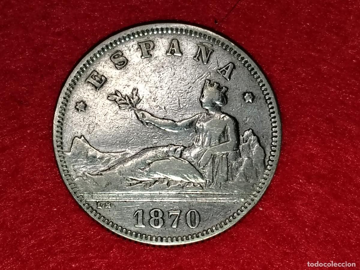 Monedas de Espa&ntilde;a: MONEDA PLATA 2 PESETAS 1870 ESPA&Ntilde;A - GOBIERNO PROVISIONAL - ESTRELLA 75