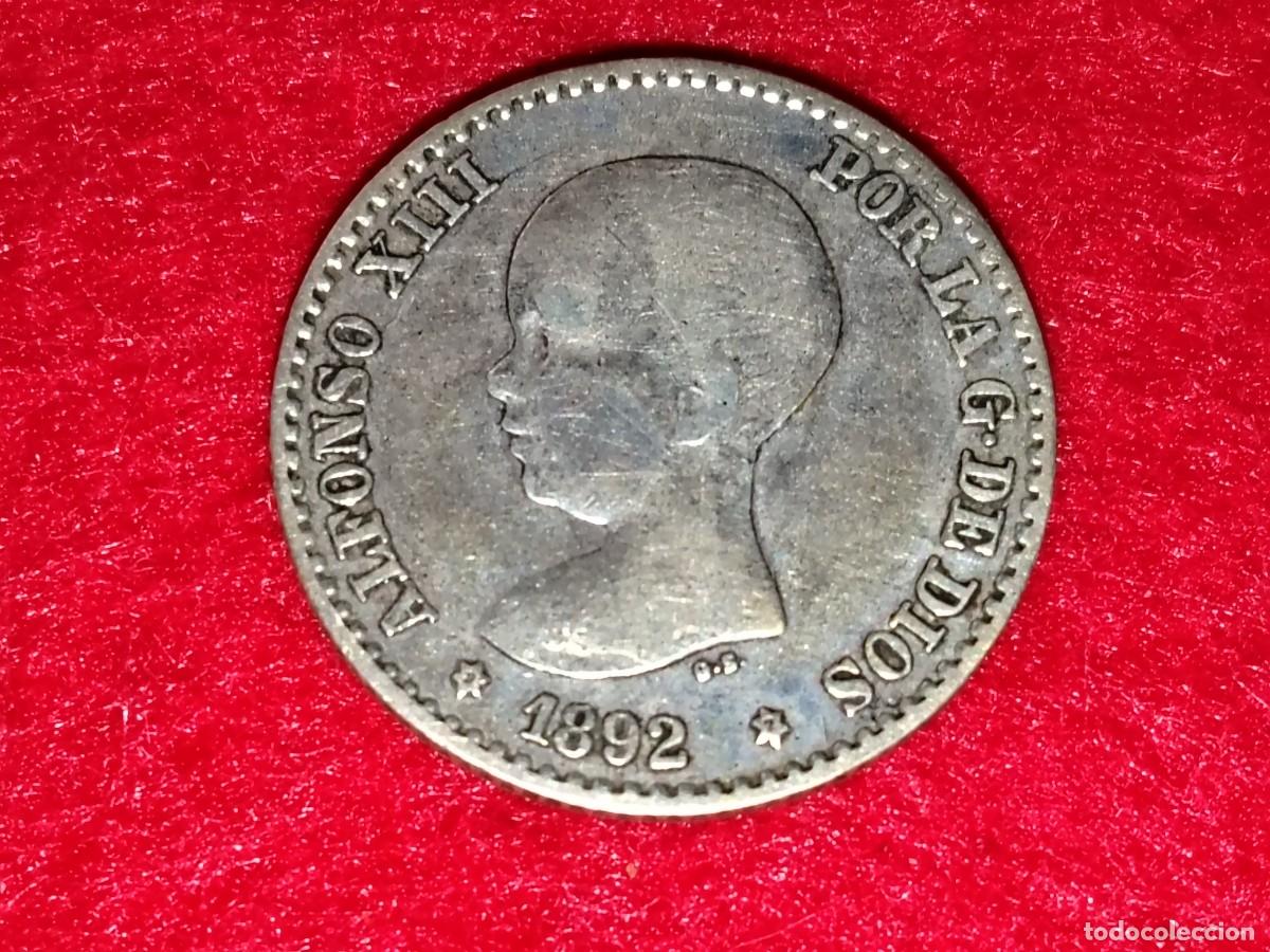 Moedas de Espanha: MONEDA PLATA 50 CENTIMOS 1892 ALFONSO XIII - ESPA&Ntilde;A - 9-2 MADRID