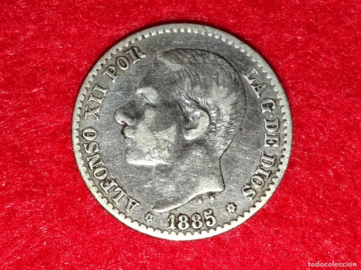 Monete da Spagna: MONEDA PLATA 50 CENTIMOS 1885 ALFONSO XII - ESPA&Ntilde;A