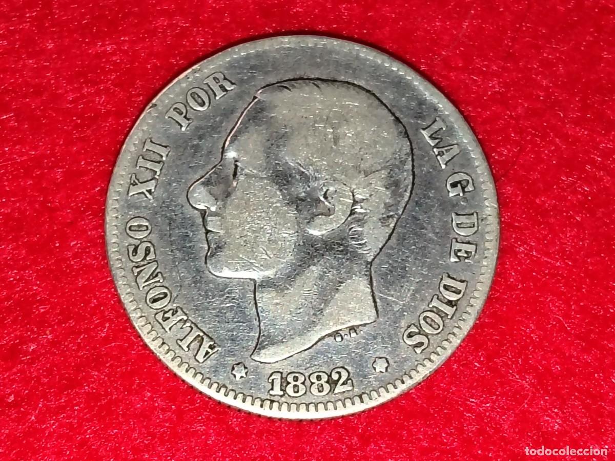Coins of Spain: MONEDA PLATA 2 PESETAS 1882 ALFONSO XII - ESPA&Ntilde;A