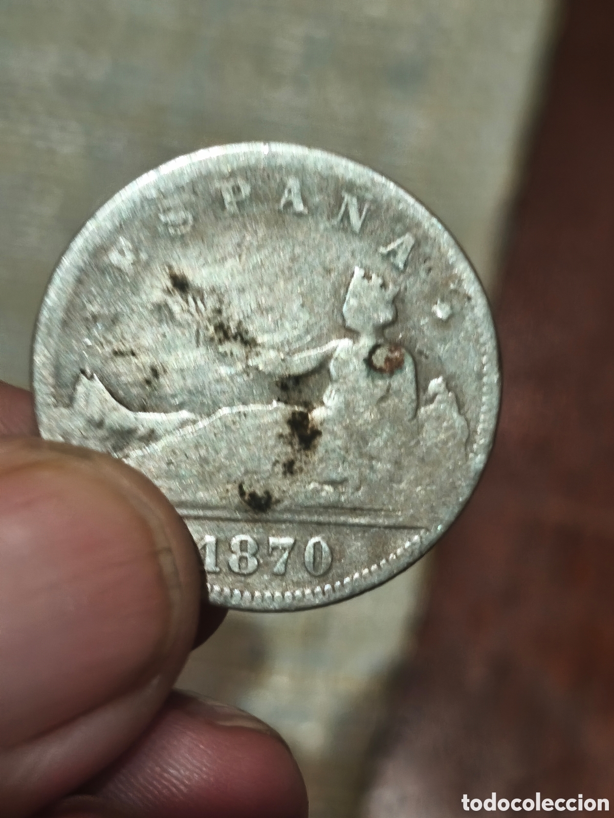 Monedas de Espa&ntilde;a: Moneda de Espa&ntilde;a dev1 pts dev1969 ,rara ver imagen ,sin limoiarr