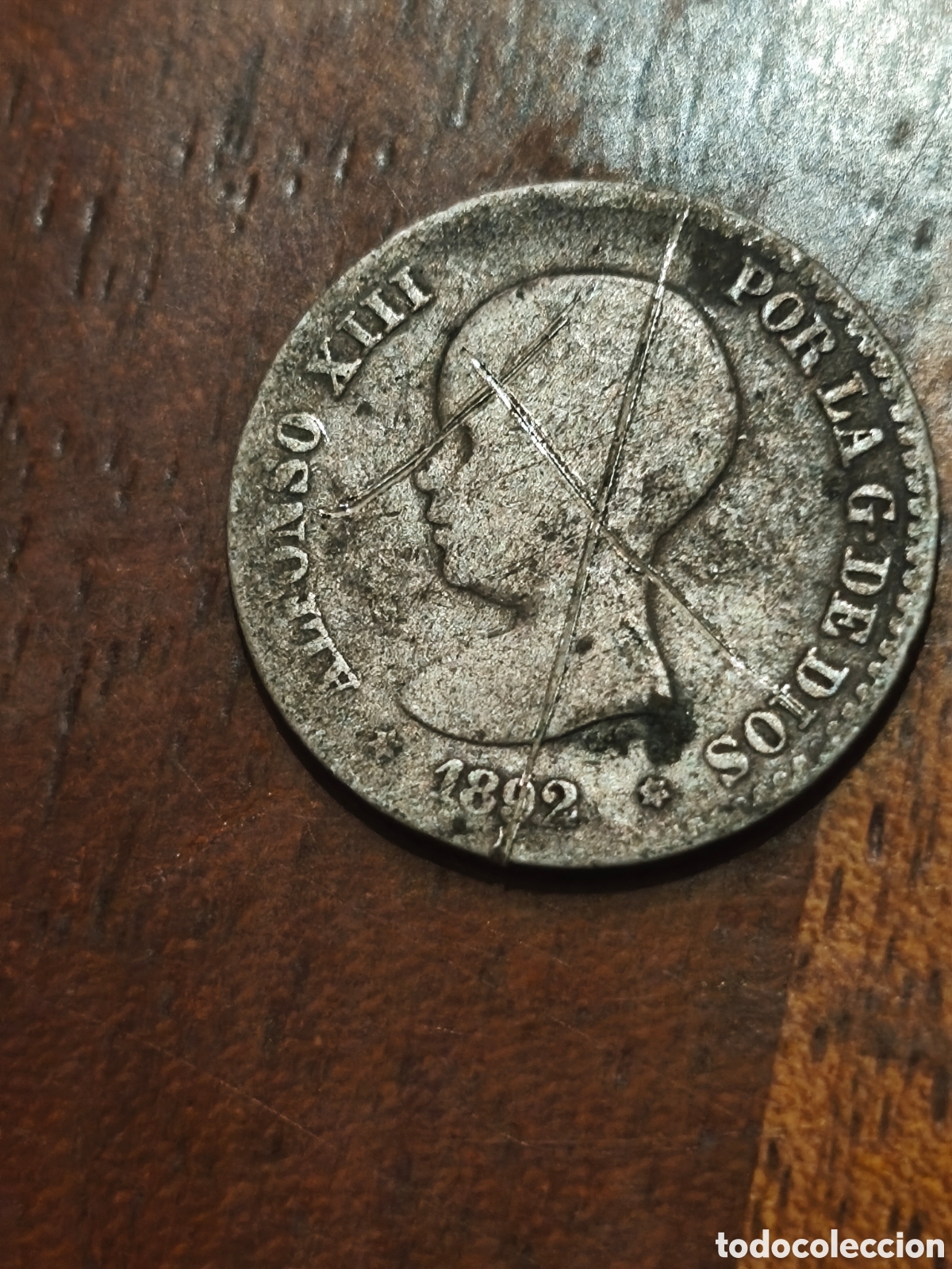 Monedas de Espa&ntilde;a: Moneda de Espa&ntilde;a de 50 cts de 1892 Alfonso xlll,ver