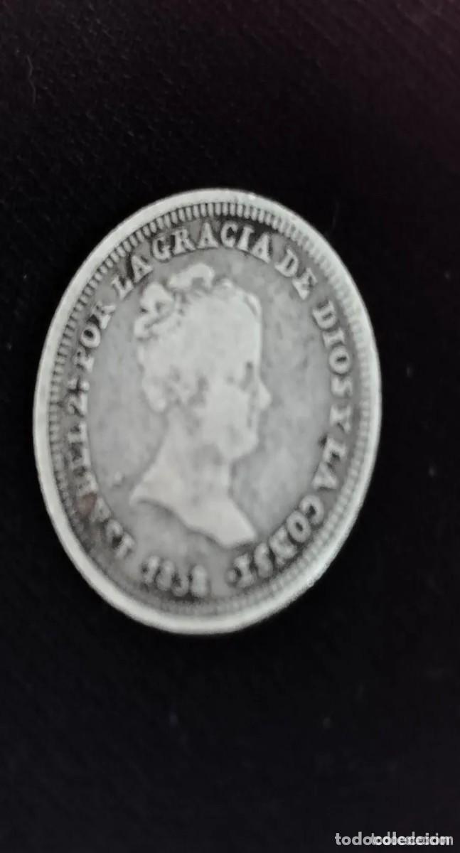 Monedas de Espa&ntilde;a: Moneda de plata de 1 real de Isabel II EBC - Foto 2