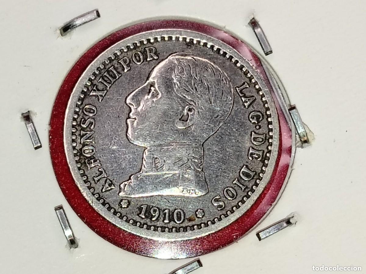 Monete da Spagna: MONEDA ESPA&Ntilde;A ALFONSO XIII PLATA 50 CENTIMOS 1910 - ESTRELLA 0 - BC