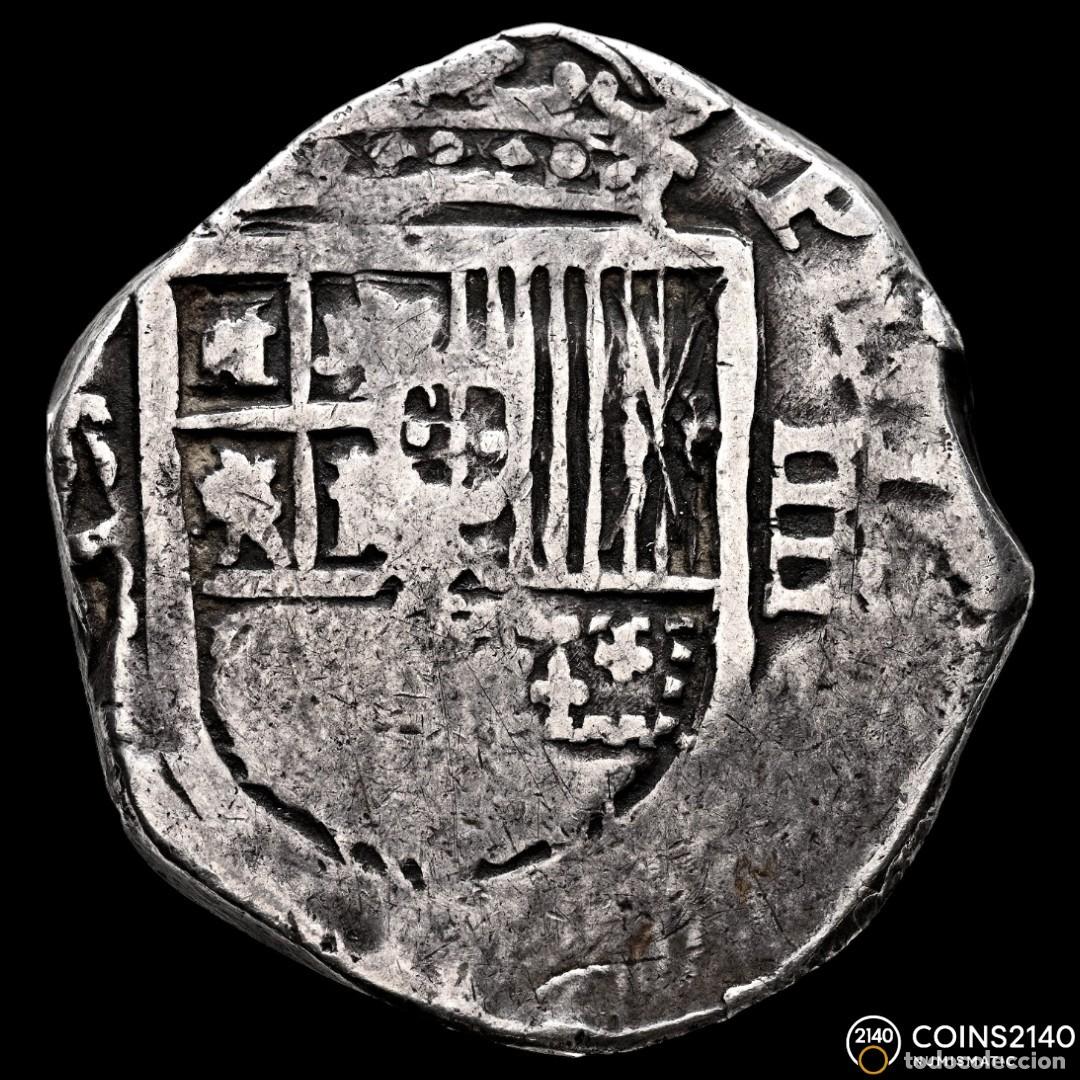 Monedas de Espa&ntilde;a: Felipe II (1566-1598). 4 Reales. 1597. Sevilla. B. (AC-594). (Jarabo-Sanahuja-A657). 13,54g.