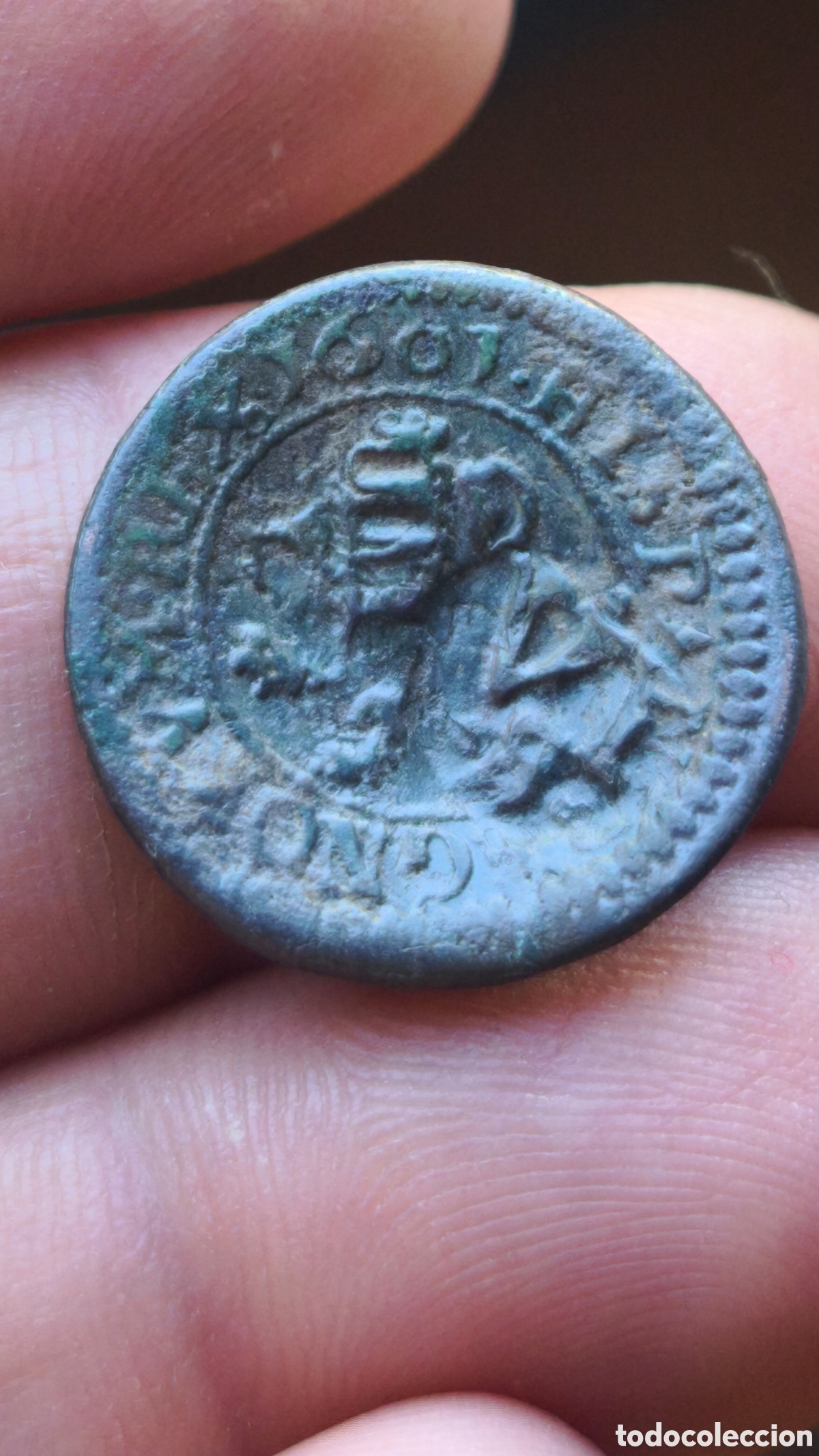 Monedas de Espa&ntilde;a: Felipe III 1607 2 maravedis resellado