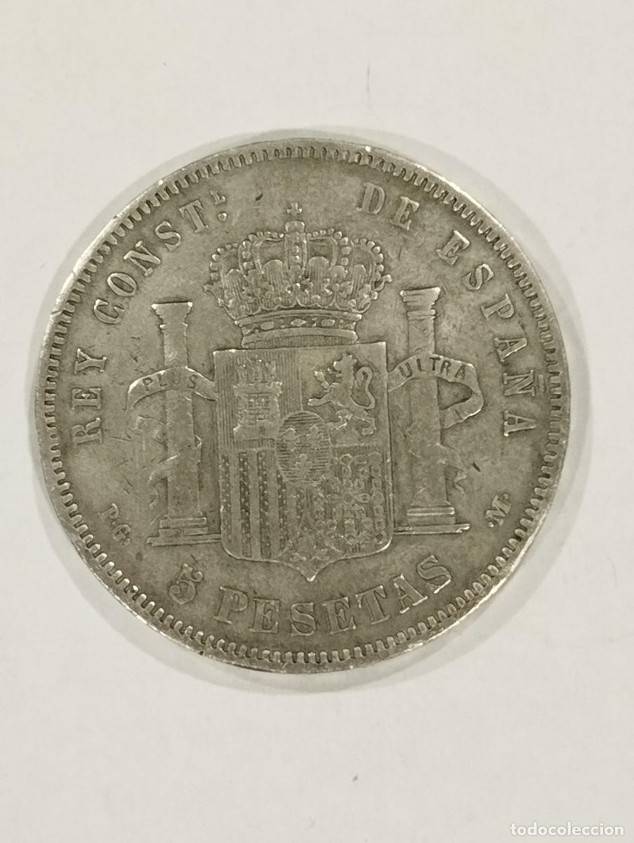 Monedas de Espa&ntilde;a: MONEDA CINCO PESETAS PLATA ALFONSO XIII PGM 1891. ESTRELLAS -- y 91.