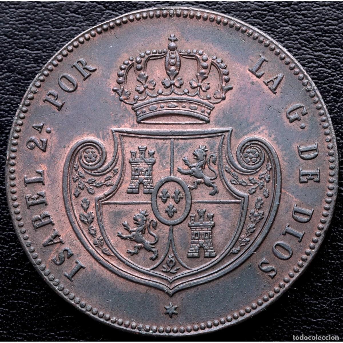 Monedas de Espa&ntilde;a: ISABEL II. MEDIO REAL-5 D&Eacute;CIMAS 1850 SEGOVIA NN-COIN MS62. SIN CIRCULAR. SC.