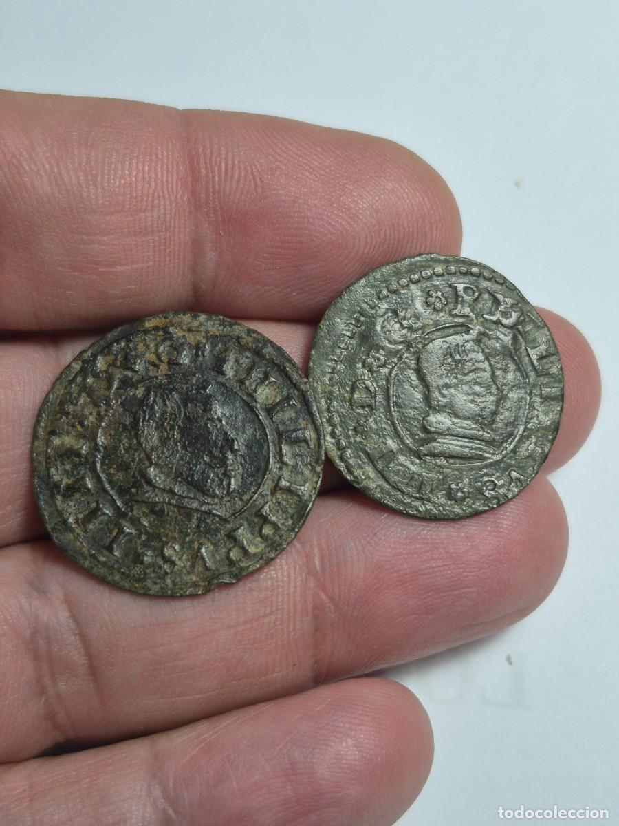 Monedas de Espa&ntilde;a: NT/ FELIPE IV 16 MARAVEDIES LOTE DE 2 MONEDAS UNA DE MADRID Y 1664 SEVILLA (E1518)