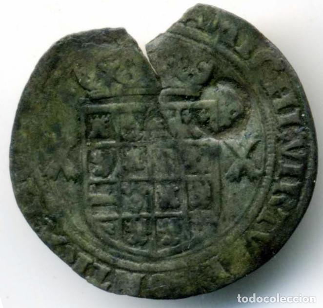 Monedas de Espa&ntilde;a: XS- CARLOS V 1521-1556 Patard Paises Bajos con RESELLO TORRE (Tournai?)