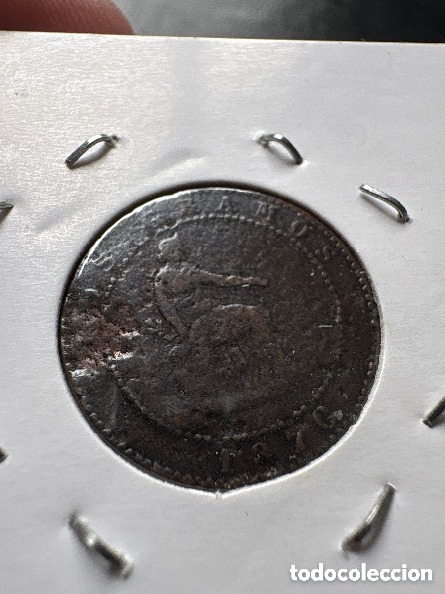 Monedas de Espa&ntilde;a: Moneda 2 c&eacute;ntimos 1870 Gobierno Provisional, Barcelona (A3) - Foto 2