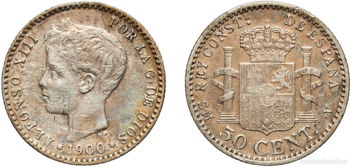 Monedas de Espa&ntilde;a: Spain Kingdom 1900 0-0 SMV 50 Centimos - Alfonso XIII (3rd portrait) Silver (.835) Madrid Mint (21