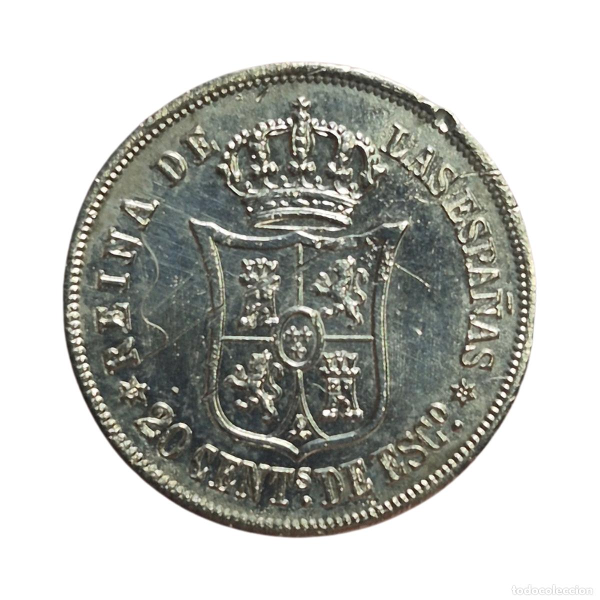 Monedas de Espa&ntilde;a: NT/ ISABEL II 20 CTS ESCUDO 1868 (E1504) - Foto 2