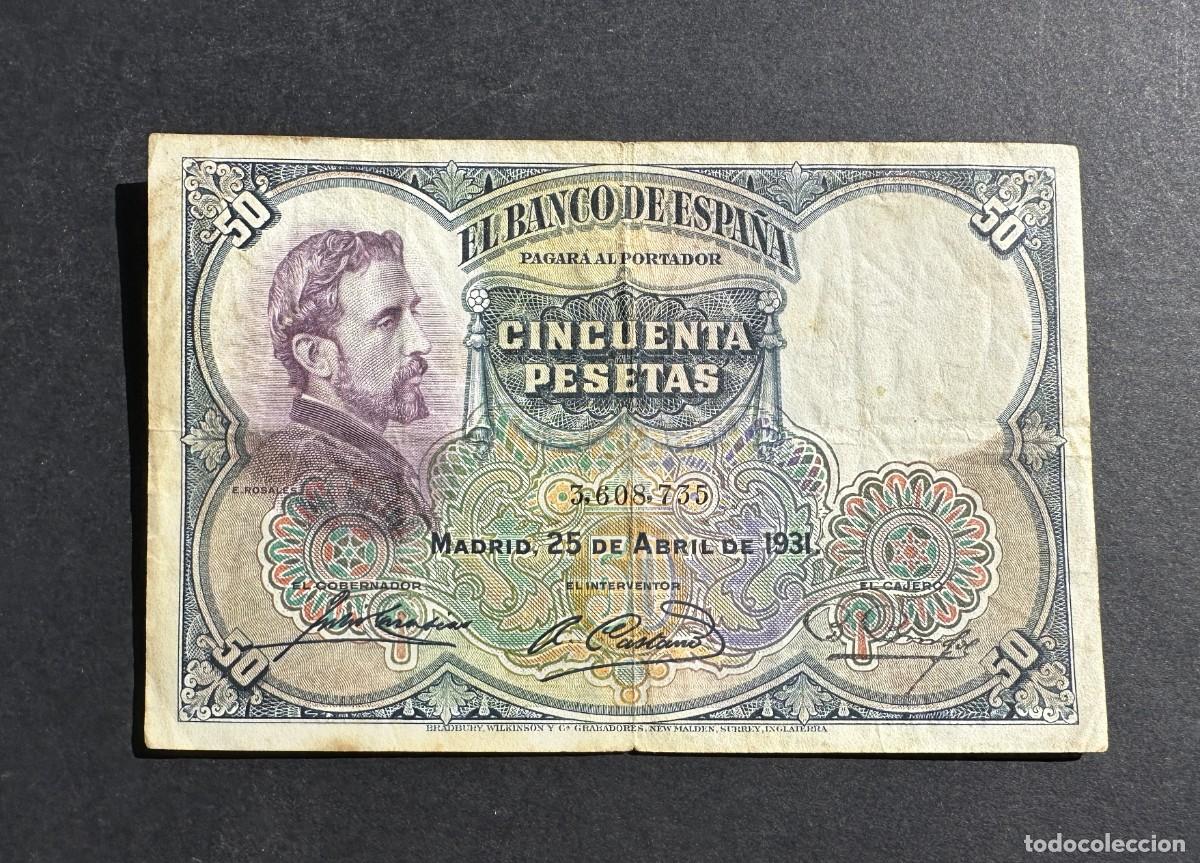 Monedas de Espa&ntilde;a: 50 PESETAS - 1931 - E. ROSALES - SIN SERIE