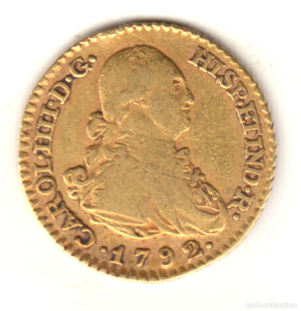 Monedas de Espa&ntilde;a: ESPA&Ntilde;A 1 escudo oro 1792 MF - Madrid Rey Carlos IV