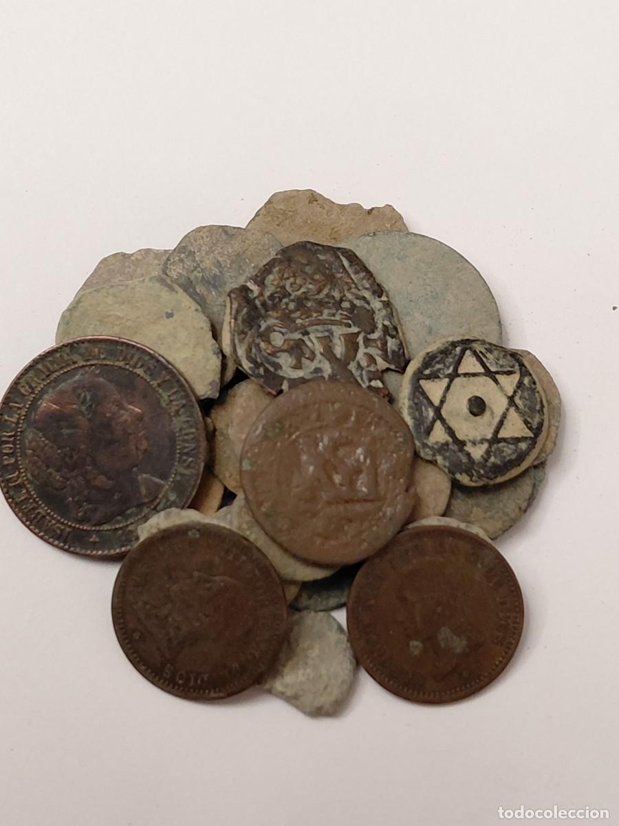 Monedas de Espa&ntilde;a: Lote n&uacute;mero 4 de 25 monedas espa&ntilde;olas a limpiar y clasificar. Oportunidad