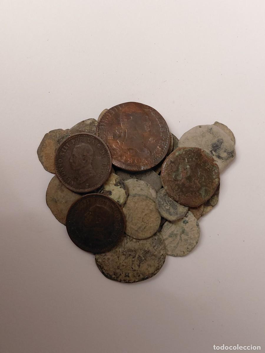 Monedas de Espa&ntilde;a: Lote n&uacute;mero 5 de 25 monedas espa&ntilde;olas a limpiar y clasificar. Oportunidad