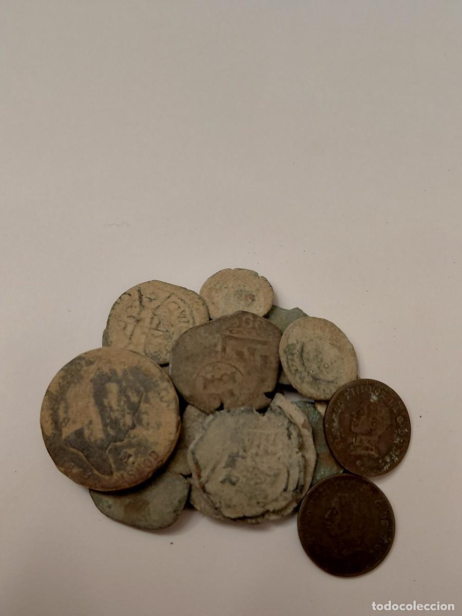 Monedas de Espa&ntilde;a: Lote n&uacute;mero 9 de 25 monedas espa&ntilde;olas a limpiar y clasificar. Oportunidad