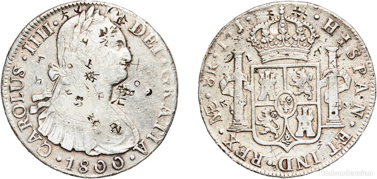 Monedas de Espa&ntilde;a: Peru Spanish colony 1800 LIMAE IJ 8 Reales - Carlos IV (Colonial Milled Coinage) Silver (.896) (420