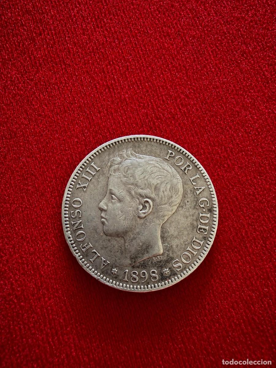 Monete da Spagna: Moneda 5 pesetas de plata Alfonso XIII, 1898