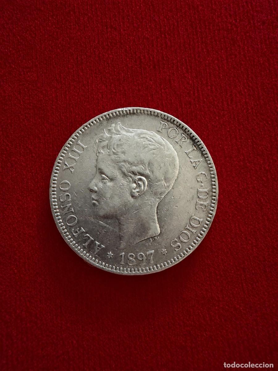 Monedas de Espa&ntilde;a: Moneda 5 pesetas de plata Alfonso XIII, 1897