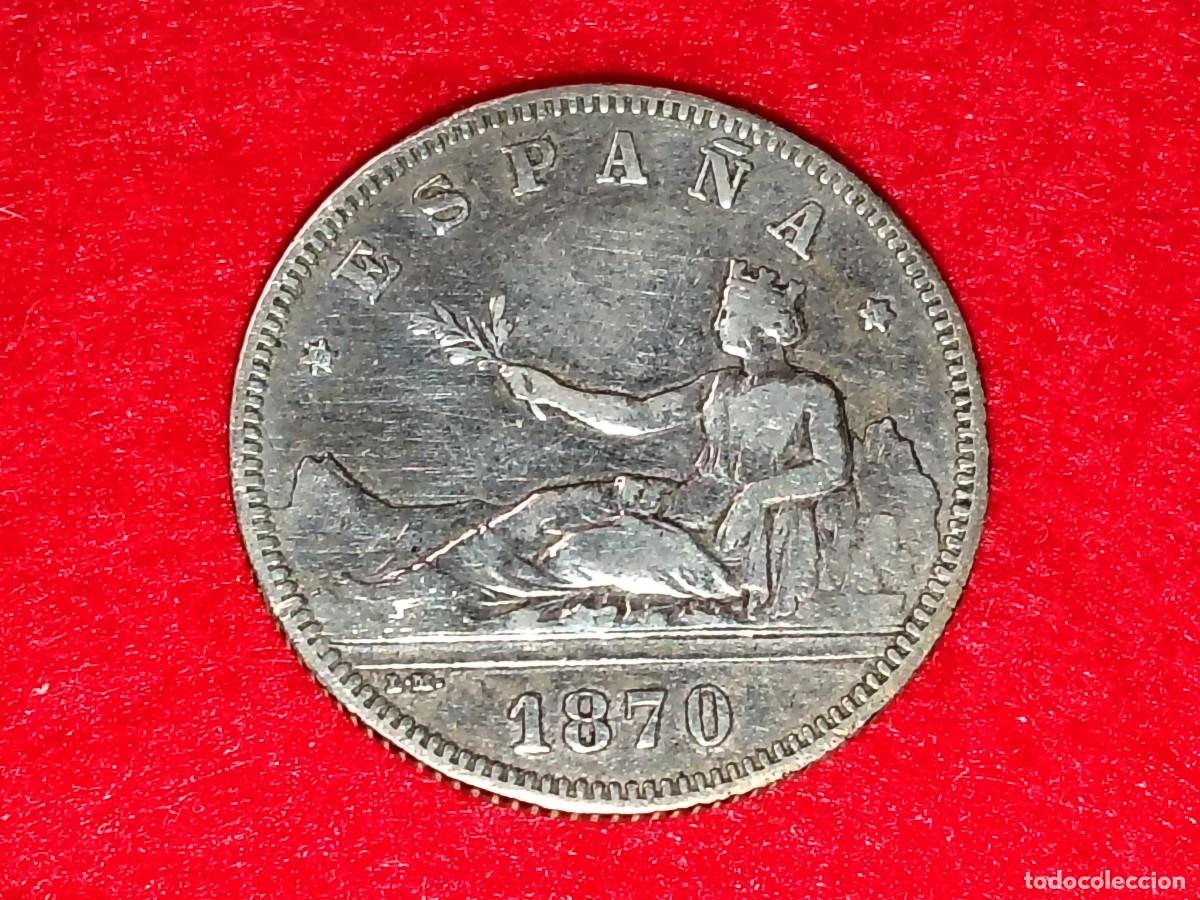 Coins of Spain: MONEDA PLATA 2 PESETAS 1870 ESPA&Ntilde;A - GOBIERNO PROVISIONAL - ESTRELLA 70