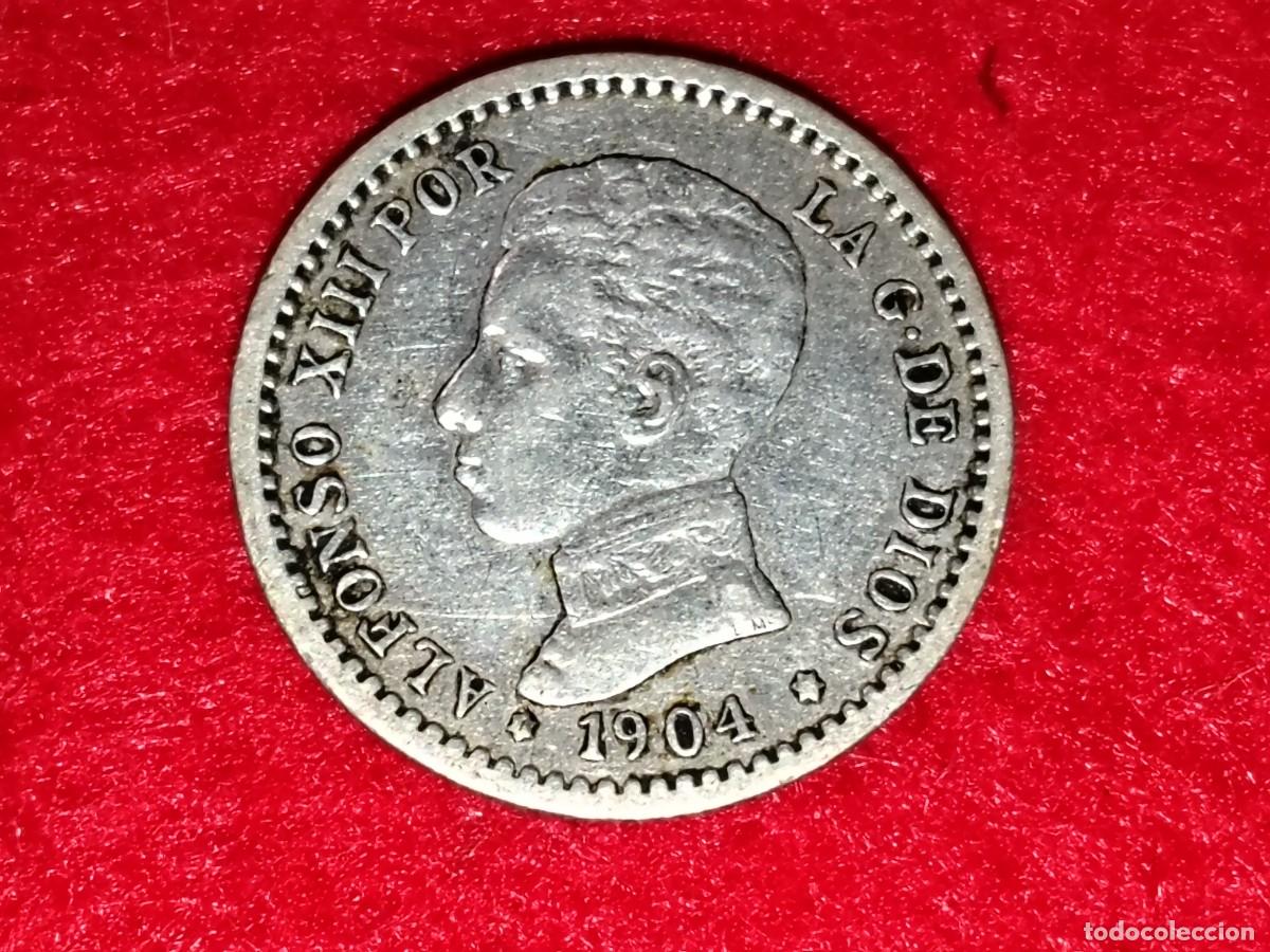 Coins of Spain: MONEDA DE PLATA DE 50 CENTIMOS 1904 ALFONSO III - ESPA&Ntilde;A