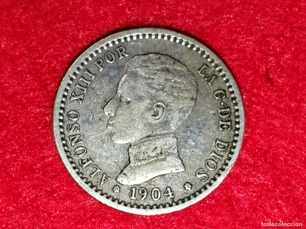 M&uuml;nzen von Spanien: MONEDA DE PLATA DE 50 CENTIMOS 1904 ALFONSO III - ESPA&Ntilde;A