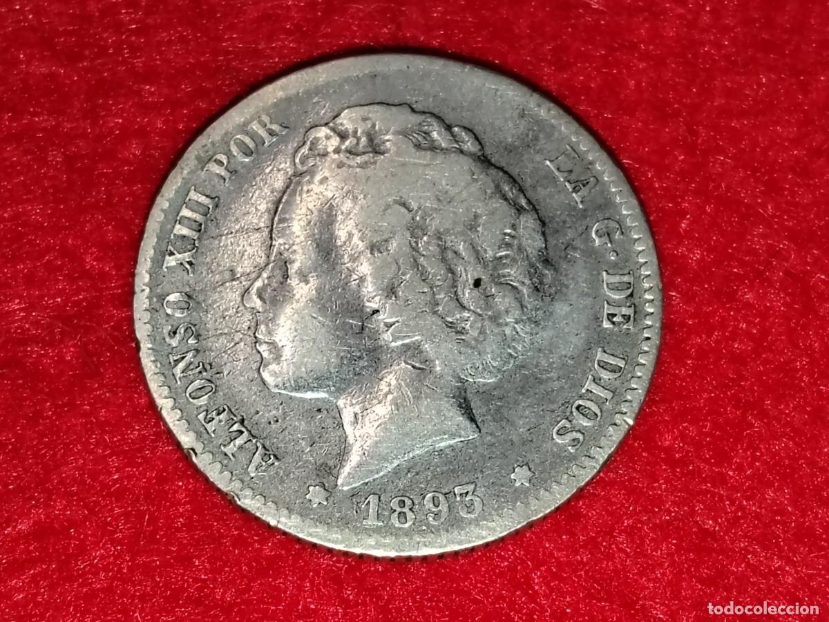 Moedas de Espanha: MONEDA DE PLATA DE 1 PESETA 1893 ALFONSO III - ESPA&Ntilde;A