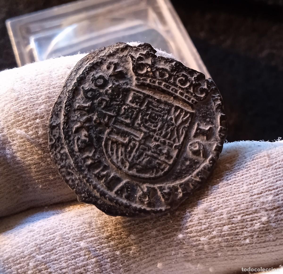 Monedas de Espa&ntilde;a: Escasos 16 maravedis de Felipe IV , CECA Granada ,FECHA 1662