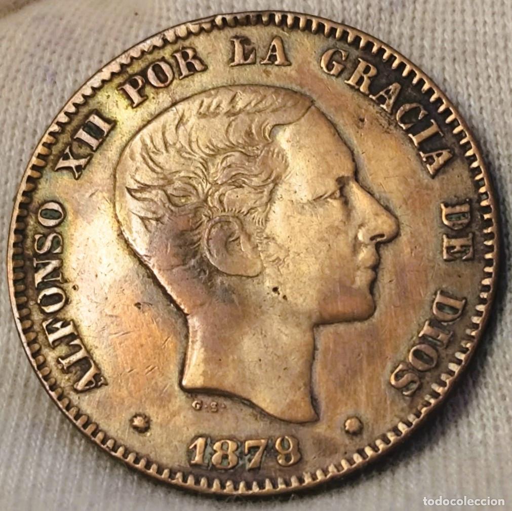 Coins of Spain: Espa&ntilde;a Alfonso XII 1879 OM 10 C&eacute;ntimos Lote 8259
