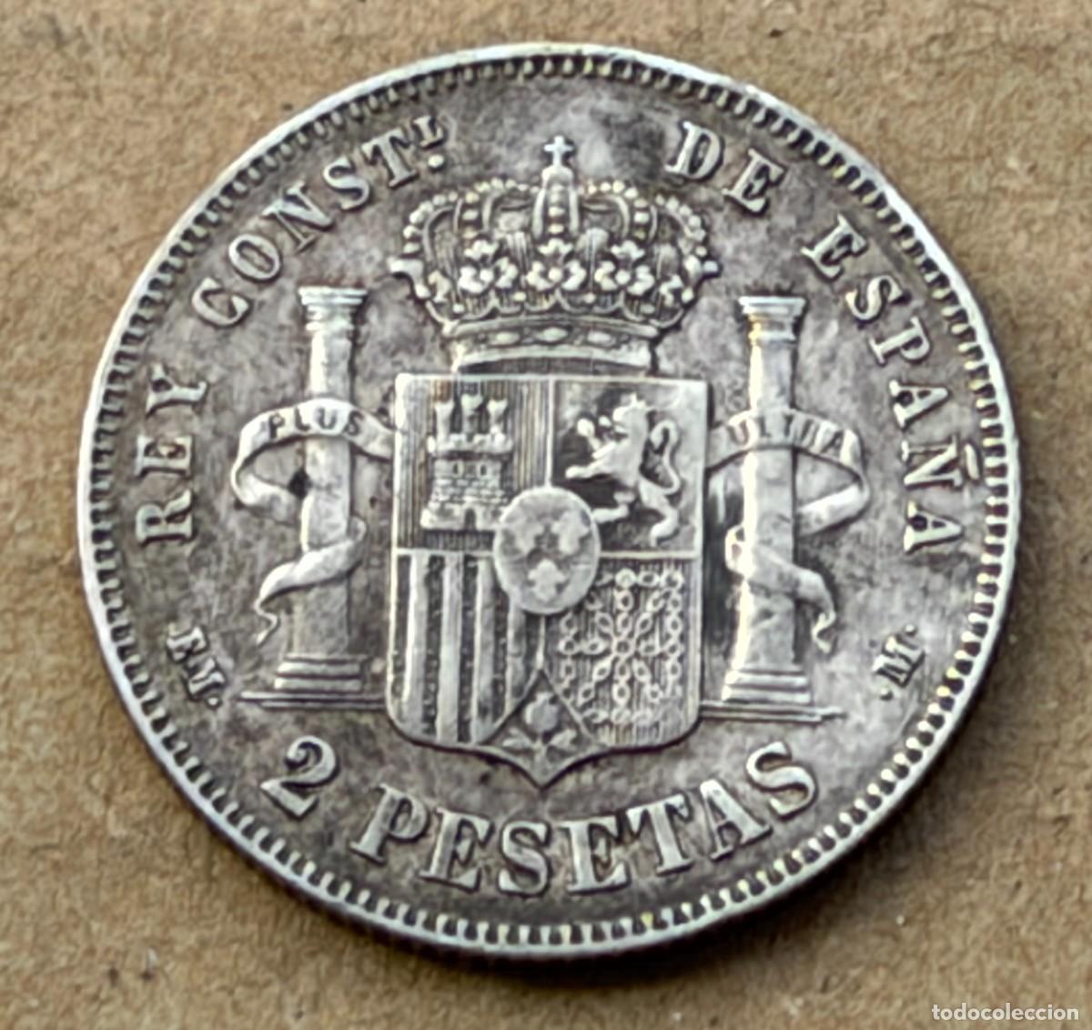 Monedas de Espa&ntilde;a: MONEDA DEL REY ALFONSO XII PLATA - Foto 2