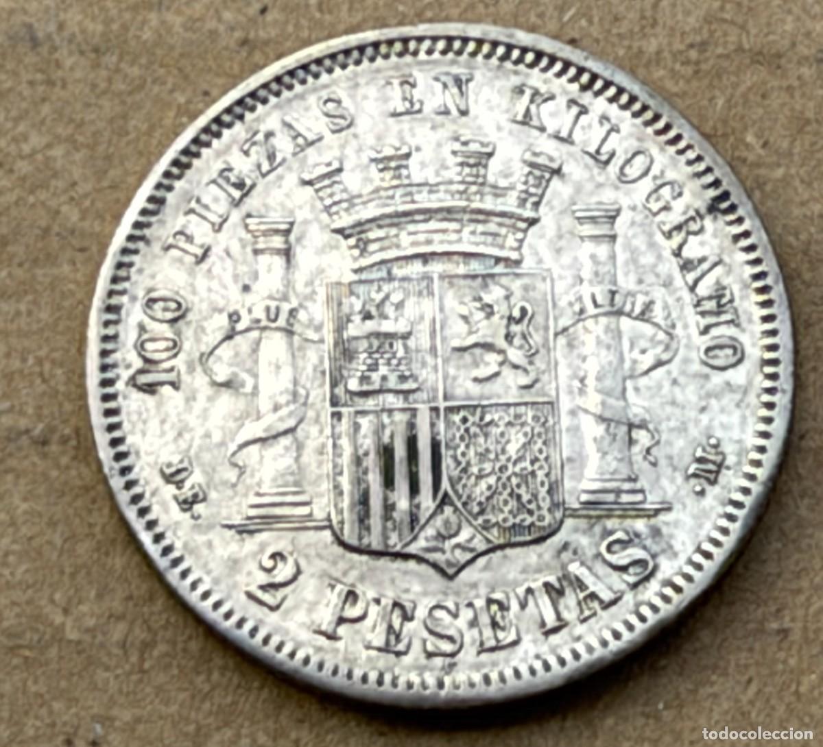 Monedas de Espa&ntilde;a: MONEDA DEL GOBIERNO PROVISIONAL DEL A&Ntilde;O 1870 DE PLATA. - Foto 2