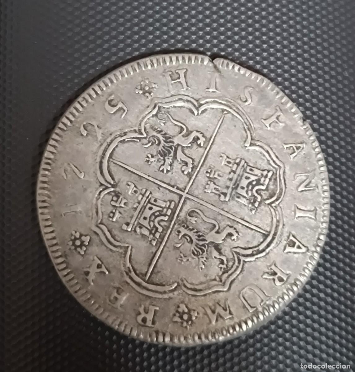 Monedas de Espa&ntilde;a: Moneda Felipe V - 2 Reales 1725 Madrid A. VARIANTE 5 INVERTIDO. MBC+. Con certificado Marti Hervera