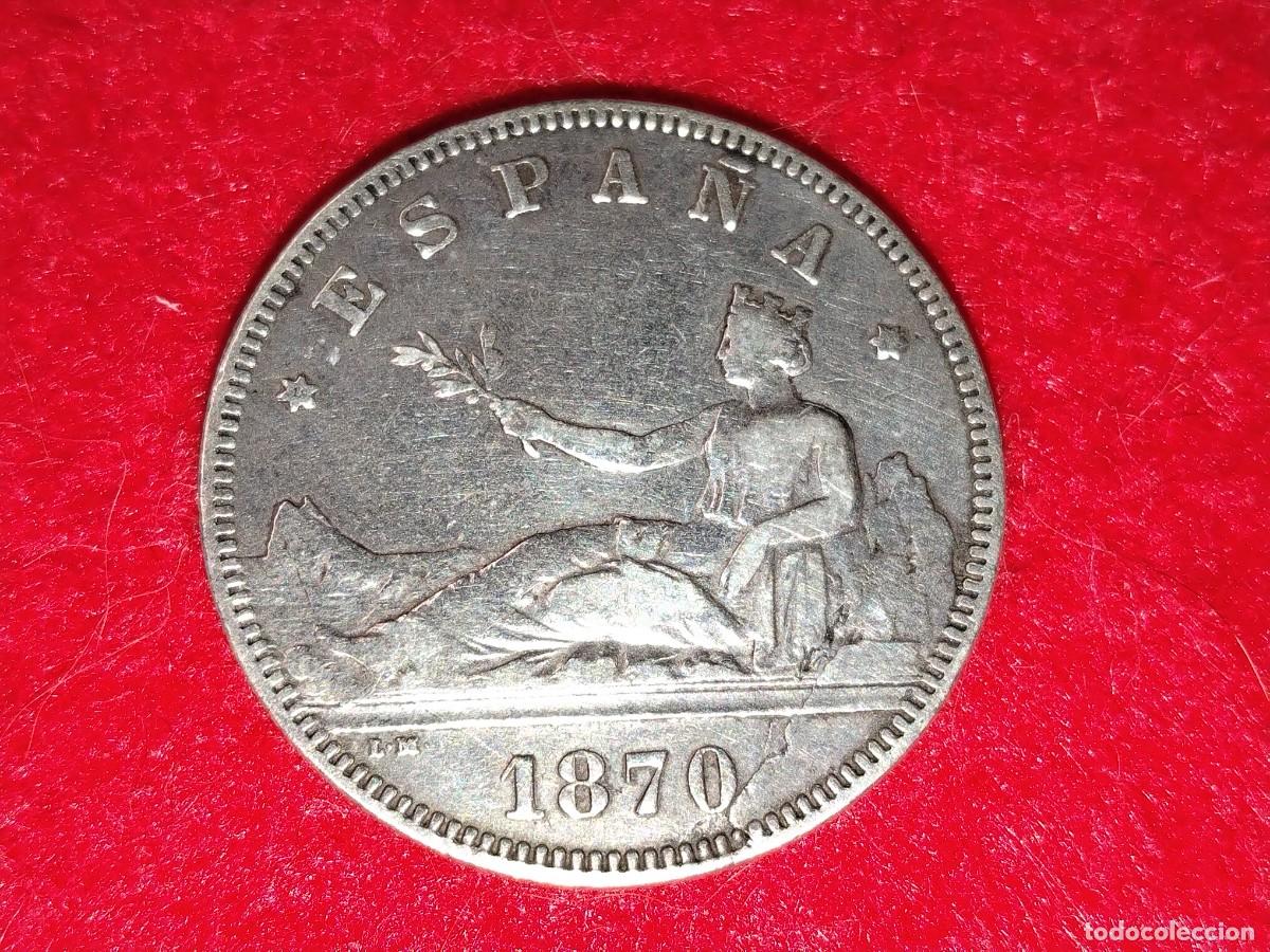 Moedas de Espanha: MONEDA PLATA 2 PESETAS 1870 ESPA&Ntilde;A - GOBIERNO PROVISIONAL - ESTRELLA 74
