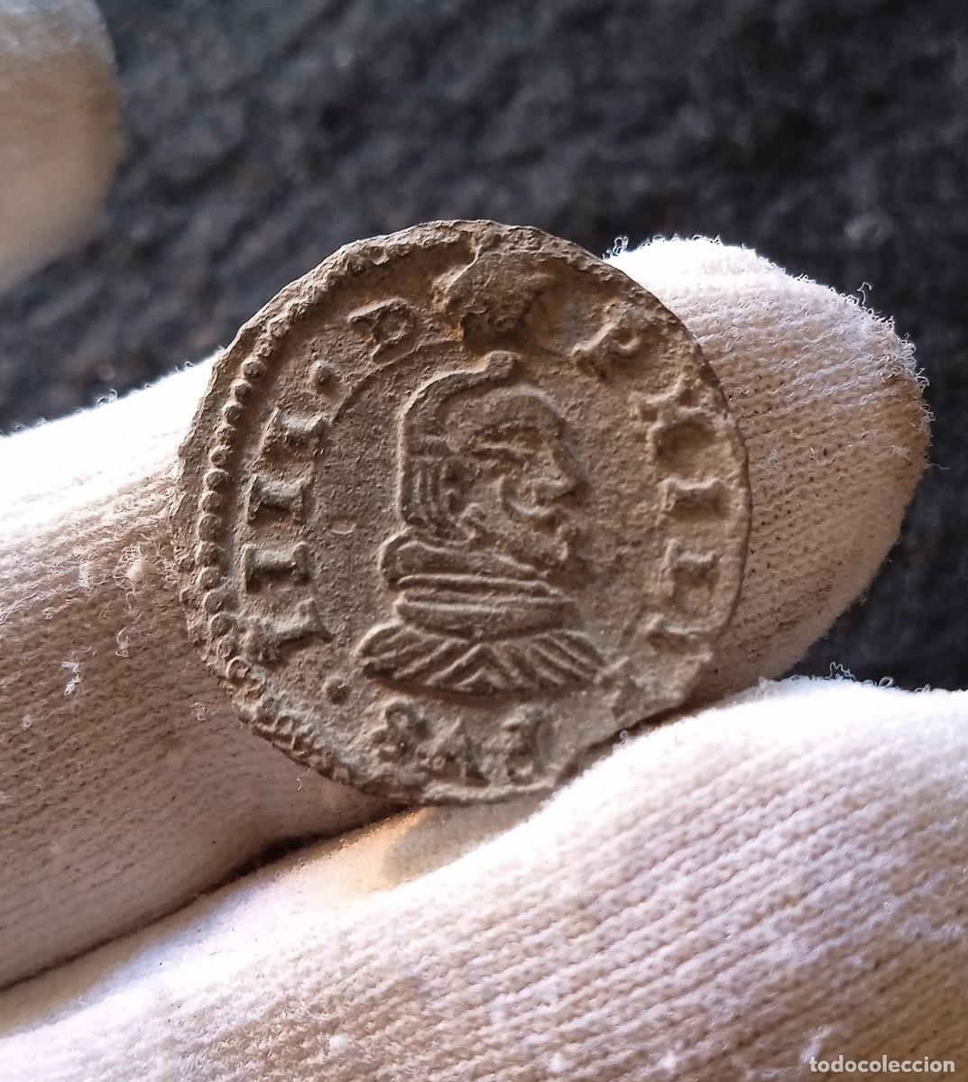 Moedas de Espanha: Bonitos 8 maravedis ceca Madrid , fecha 1661, MD bajo el castillo
