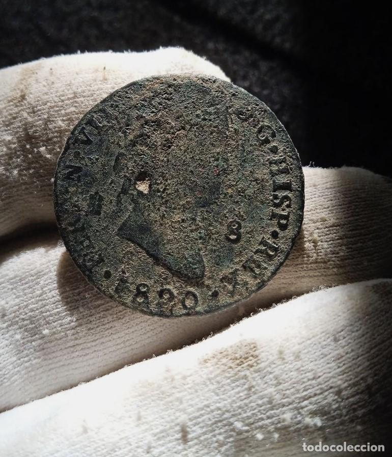Monedas de Espa&ntilde;a: Escasos 8 maravedis de Fernando VII , CECA SEGOVIA,FECHA 1820
