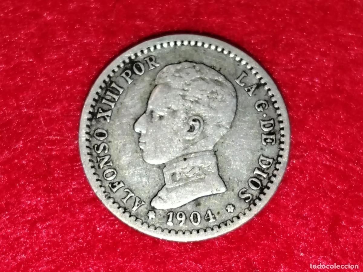 M&uuml;nzen von Spanien: MONEDA DE PLATA DE 50 CENTIMOS 1904 ALFONSO III - ESPA&Ntilde;A