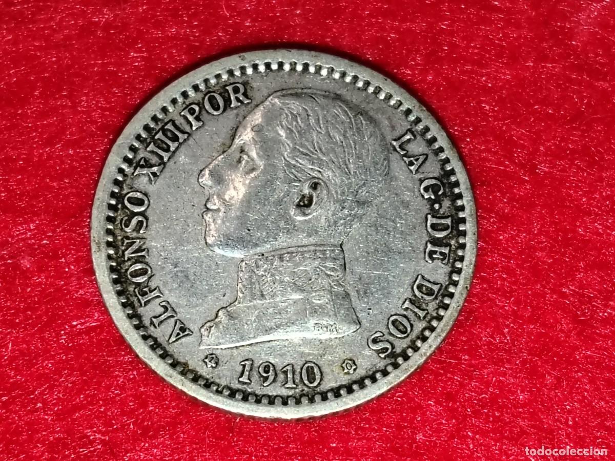 Monedas de Espa&ntilde;a: MONEDA DE PLATA 50 CENTIMOS 1910 ALFONSO XIII-ESPA&Ntilde;A -BC+