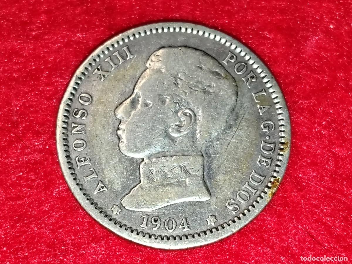 Monedas de Espa&ntilde;a: MONEDA DE PLATA DE 1 PESETA 1904 ALFONSO III - ESPA&Ntilde;A