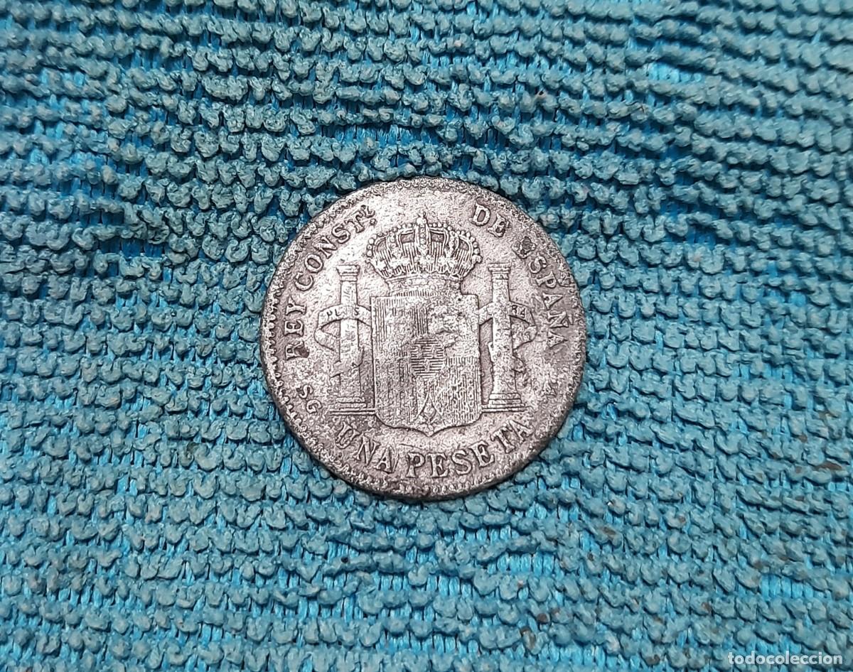 Moedas de Espanha: 1 Peseta 1899 SG.V. Falsa de epoca