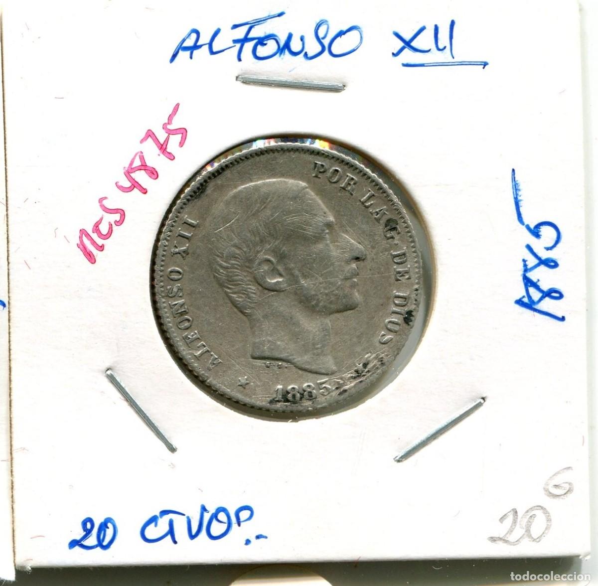 Monete da Spagna: 20 CENTAVOS ALFONSO XII A&Ntilde;O 1885 ( MES4875 )