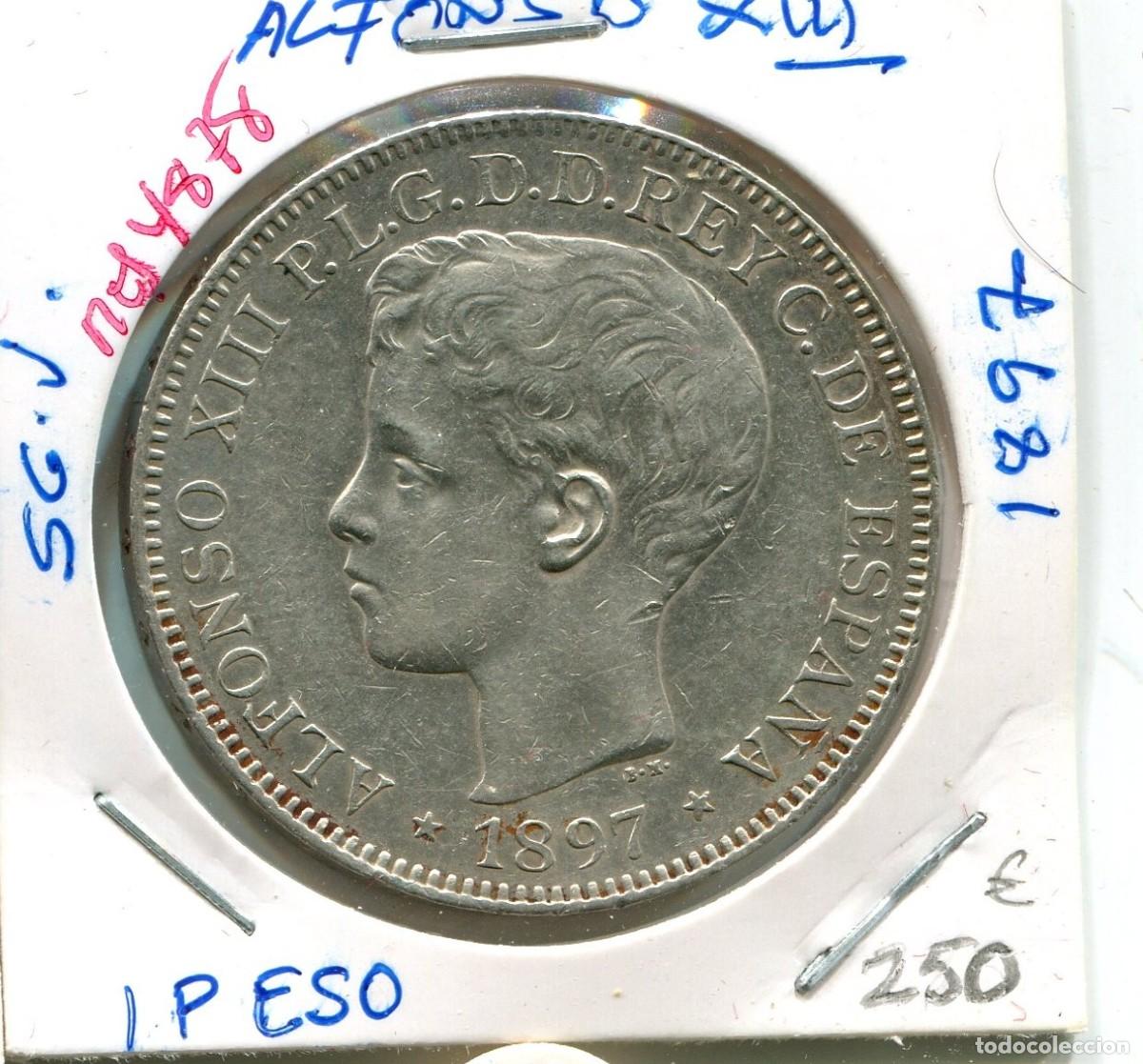 Monete da Spagna: 1 PESO ALFONSO XIII A&Ntilde;O 1897 SG.V ( MES4878 )