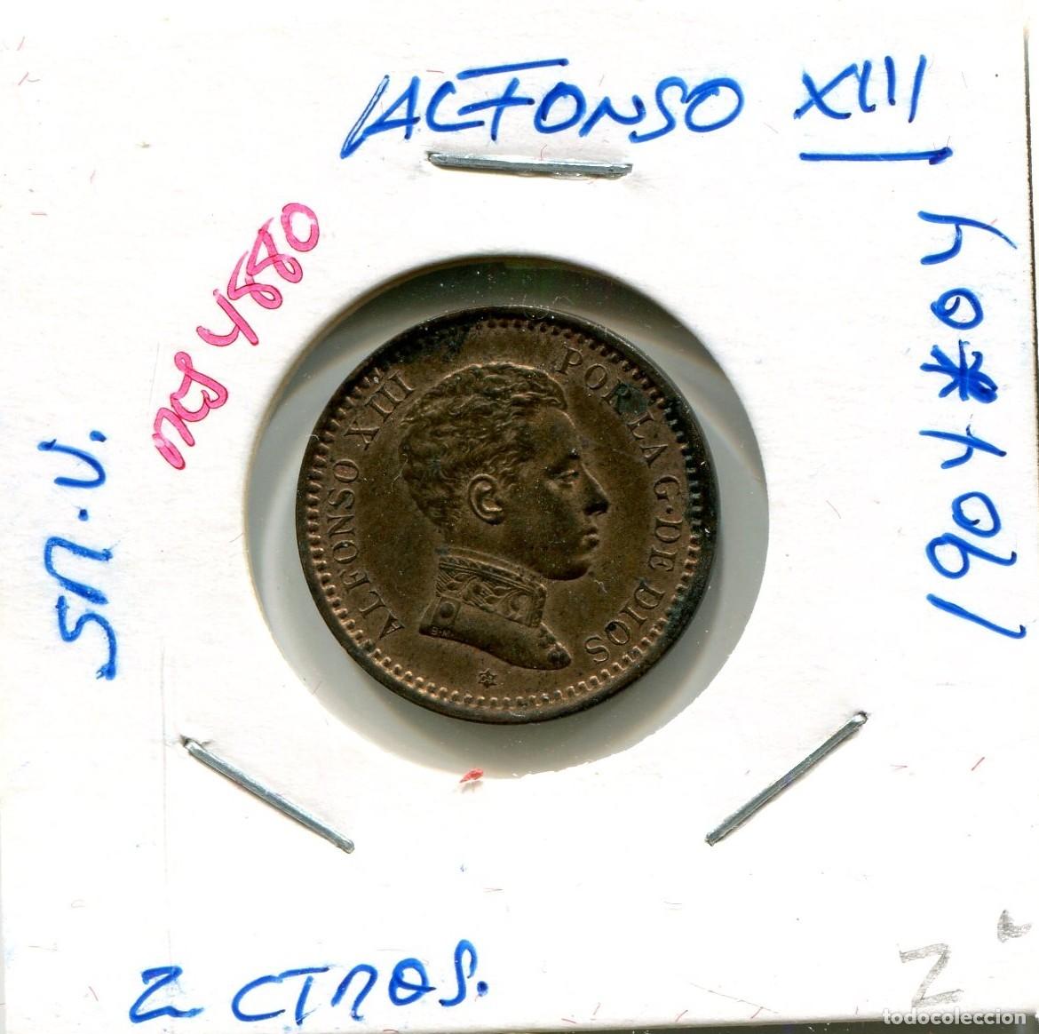 Monedas de Espa&ntilde;a: 2 CENTIMOS ALFONSO XIII A&Ntilde;O 1904*04 SM.V ( MES4880 )