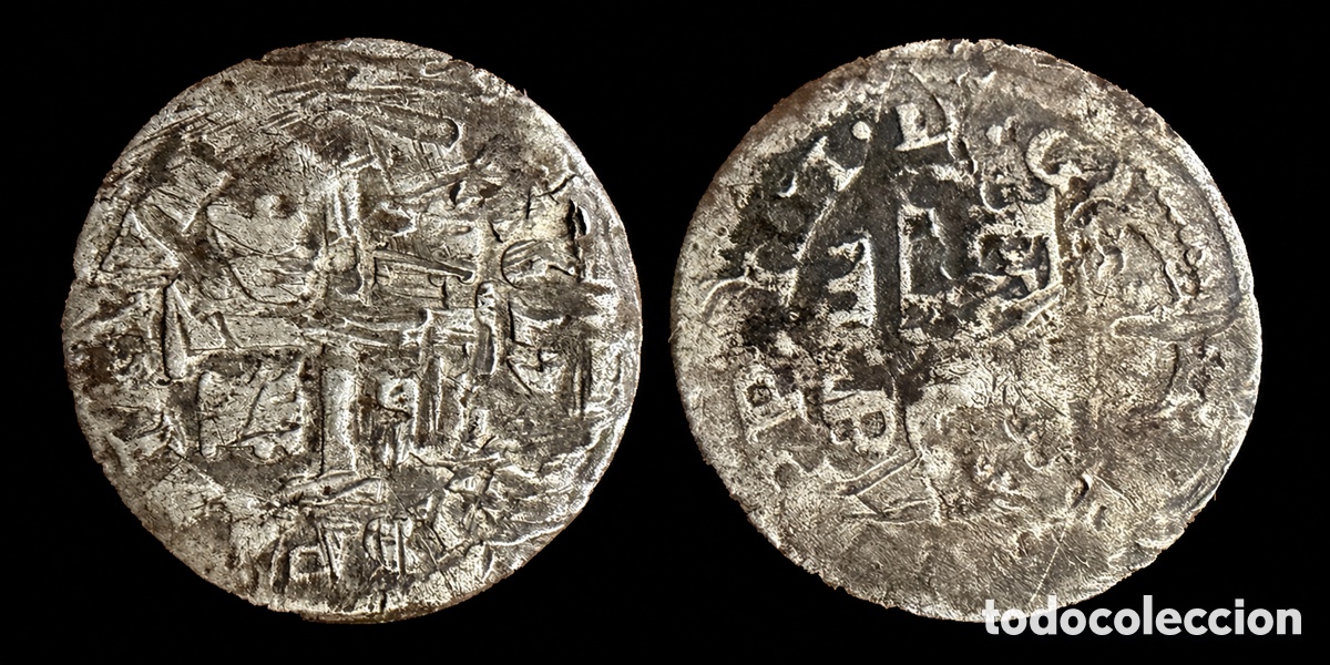 Moedas de Espanha: 1/2 real Felipe IV 1627 Segovia Raro.